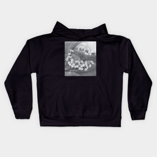 Flowers blowing in the wind Kids Hoodie